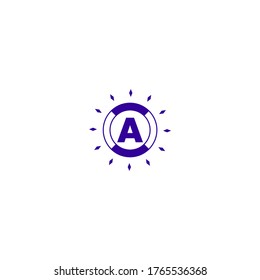 círculo púrpura abstracto moderno Un concepto de diseño creativo de tipo logotipo