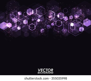 Abstract purple modern geometric digital - Vector Background.