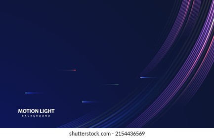 Abstract purple motion light on the dark background. Vector illustration