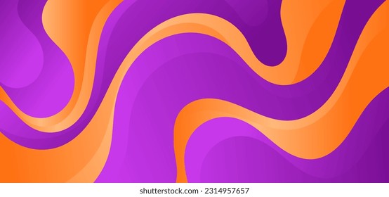 Abstract purple and orange wave, texture pattern background vector