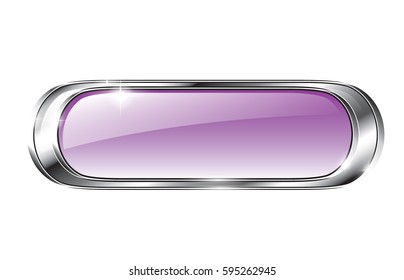 Abstract purple oval background with a silver frame, with space for your text. Vector illustration.