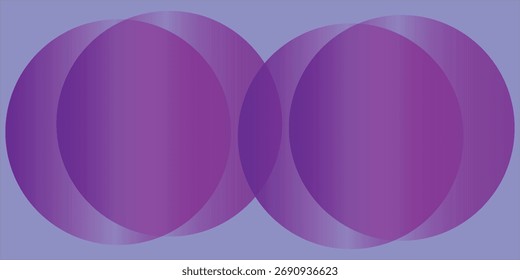 Abstract Purple Overlapping Circles on Vibrant Gradient Background modern eps10.