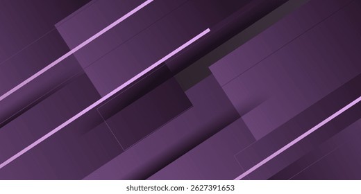 Abstract purple overlapping square 3D background. Modern design with paper cut shapes with shadow and line pattern. Vector Eps10