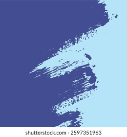 Abstract Purple Paint Brush Stroke on Blue Square Background