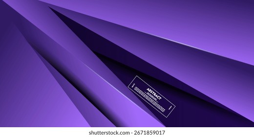 Abstrakter violetter Papierschnitt überlappendes Hintergrundmuster. Einfaches und trendiges Banner-Hintergrundkonzept. Vektor eps10.