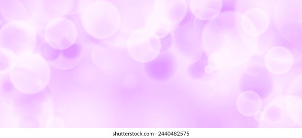 Fondo de pantalla bokeh círculo púrpura abstracto rosa. Suavizar fondo de efecto de desenfoque suave. La luz brillante y borrosa destella la textura. Fondo de temporada para Navidad, Año Nuevo o tarjeta de cumpleaños, cartel, pancarta. Vector