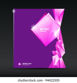 Abstract purple and pink diamond background brochure design, vector illustration