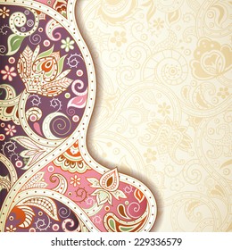 Abstract Purple and Pink Floral Background