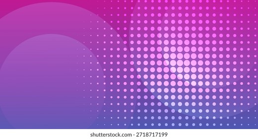 Abstrakter violett-rosafarbener Farbverlauf mit Punkten und Kreisen - Moderner Hintergrund für Designprojekte Kreatives Energetisches Flair