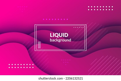 abstract purple pink gradient liquid wavy with geometric shape overlap layers background. eps10 vector