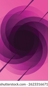 Abstract purple pink radial circles background with rotation effect. Circular colorful digital sound wave. Lilac abstract swirl background. Moire abstract texture. For posters, covers, banners. 
