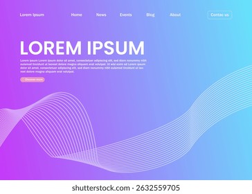 Abstract Purple and Pink Wave Background Design