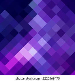 Abstract Purple Pixel Background Frame With Empty Space For Text.