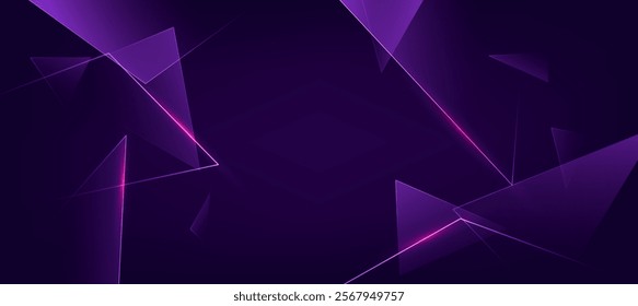 Abstract purple polygon elegant background vector illustration for banner business product present