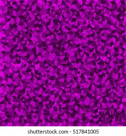 Abstract Purple Polygonal Mosaic Background. Many Scenic Cubic Elements for Your Design. Vector. 3D Illustration