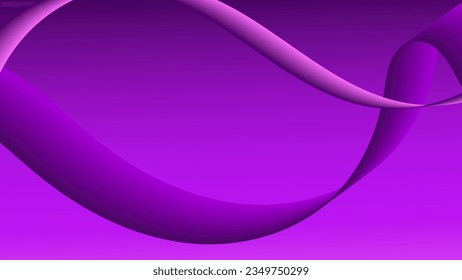 Abstract purple ribbon lighting effect on dark background.Vector graphic illustration.