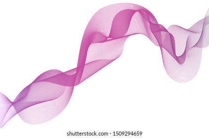 Abstract purple ribbon on a white background. Vector illustration EPS 10.