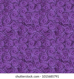 Abstract purple rose seamless pattern background vector illustration
