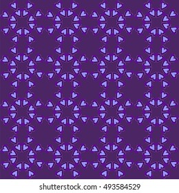 Abstract purple seamless ornament. Vector illustration.