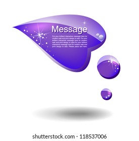 Abstract purple shine web design bubble label