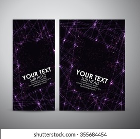 Abstract purple shining line. Graphic resources design template. Vector illustration