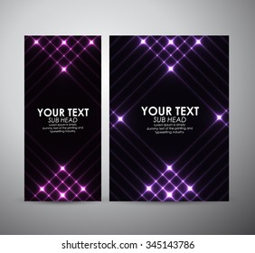 Abstract purple shining pattern. Brochure business design template or roll up. Vector illustration