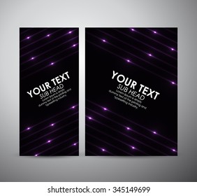 Abstract purple shining pattern. Brochure business design template or roll up. Vector illustration