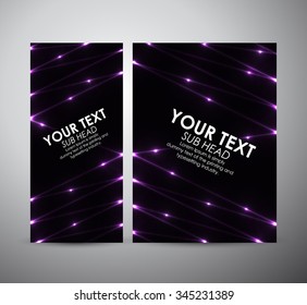 Abstract purple shining pattern. Brochure business design template or roll up. Vector illustration