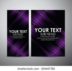 Abstract purple shining pattern. Brochure business design template or roll up. Vector illustration