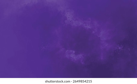 Abstract purple smoke mist fog on particles embers background. Abstract cosmic purple ink texture water color paint illustration,