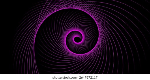 Abstract Purple Spiral Pattern on a Dark Background