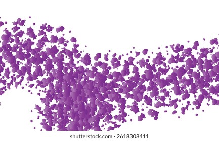 Texture éclaboussures violettes d'Abstrait sur fond blanc