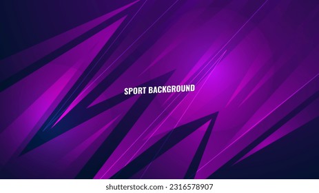 Resumen de fondo violeta de deporte, diseño futurista degradado con concepto corporativo