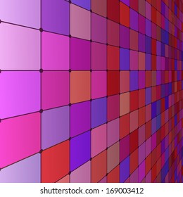 Abstract purple square perspective background