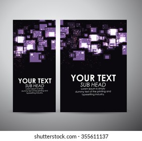 Abstract purple squares. Graphic resources design template. Vector illustration