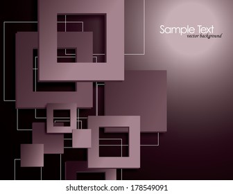 Abstract Purple Squares on Purple Background.