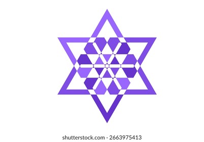 Abstract Purple Star Geometry - Minimalistic and Stylish Mandala Art - Great for Branding, Web Design, Posters, and Creative Visual Content