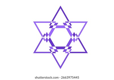 Abstract Purple Star Geometry - Minimalistic and Stylish Mandala Art - Great for Branding, Web Design, Posters, and Creative Visual Content