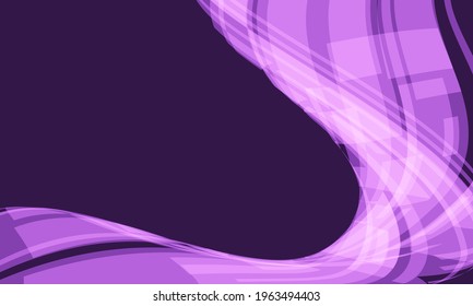 Abstract purple tone wave curve flow light technology geometric with blank space design modern futuristic background vector illustration.