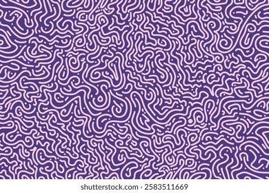 Abstract purple topographic contour line pattern, ideal for dynamic backgrounds, posters, and decorations.