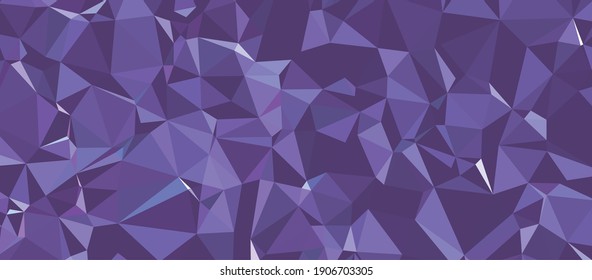Abstract Purple Triangle Background. Colorful gradient mosaic backdrop. Geometric background for design. Hipster triangular background. Seamless Polygonal Brilliant Pattern. EPS10 Vector