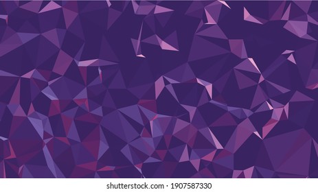 Abstrakter violetter Dreieckshintergrund. Farbige Farbverlauf-Mosaik-Hintergrund. Geometrischer Hintergrund für Design. Hipster, dreieckiger Hintergrund. Nahtlose Polygonal Brillantes Muster. EPS10-Vektorgrafik