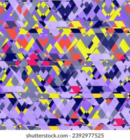 Abstract purple triangles. Seamless pattern