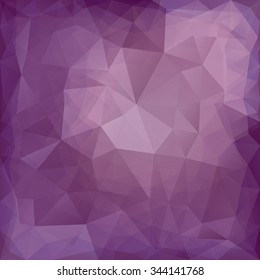 Abstract purple triangles vector background.