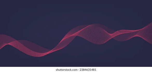 Abstract purple vector background with wavy lines