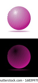 Abstract purple vector sphere.