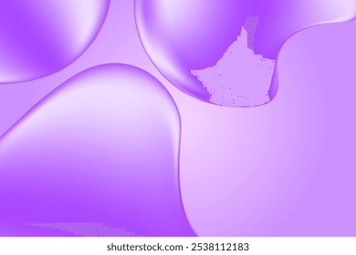 Abstract purple, violet glowing liquid blobs, flowing colorful technology background with copy space. Fluid organic forms, smooth plastic texture fluid pattern. Creative futuristic presentation