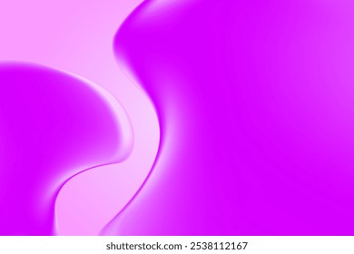 Abstract purple, violet holographic liquid blobs, flowing colorful technology background with copy space. Fluid organic forms, smooth plastic texture fluid pattern. Creative futuristic presentation