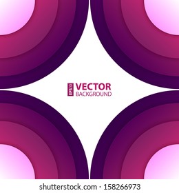 Abstract purple and violet paper round shapes background. RGB EPS 10 vector illustration