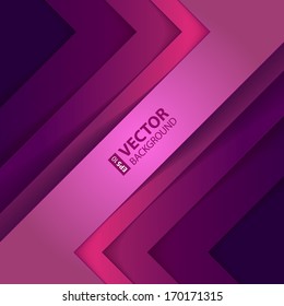 Abstract purple and violet paper triangle shapes background. RGB EPS 10 vector illustration